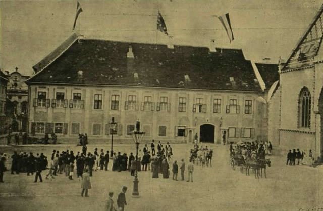 Gornji grad. Markov trg (Banski trg) 1895. godine